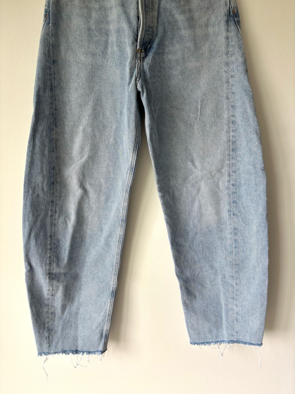 Agolde Light Wash Wide Leg Flare Jeans - Picture 5 of 12